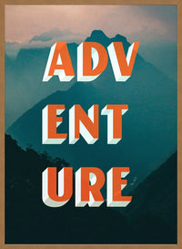 Adventure Typography Mountains Print