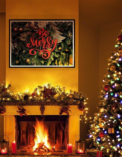 Be Merry Decorative Typographic Print