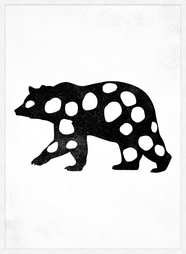 Bear Silhouette Polkadot Print