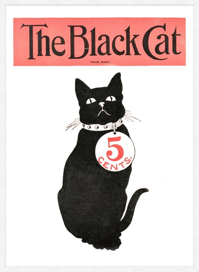 Black Cat Vintage Halloween Art Print