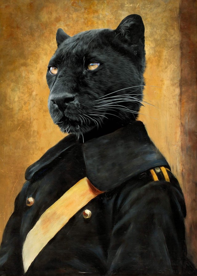 Black Panther Portrait Print