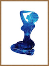 Blue Painted Lady Kneeling Print