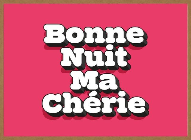 Bonne Nuit Ma Cherie Typography Quote Print