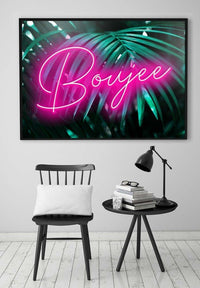 Boujee Neon Leaves Print