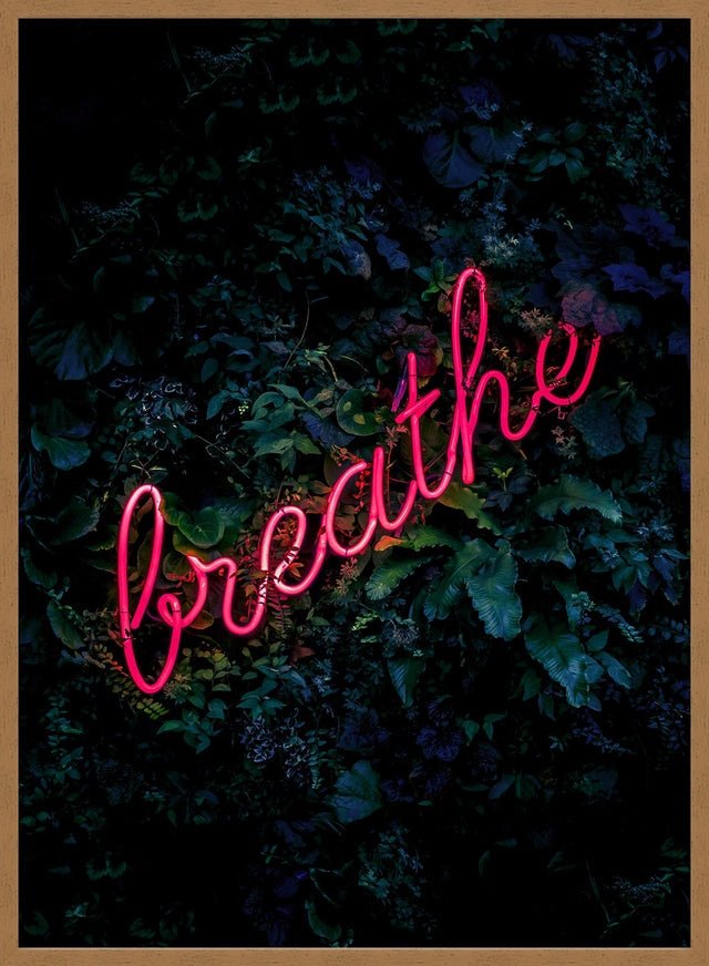 Breathe Neon Sign Print