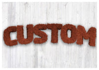Brown Fur Style Wood Personalised Name Print
