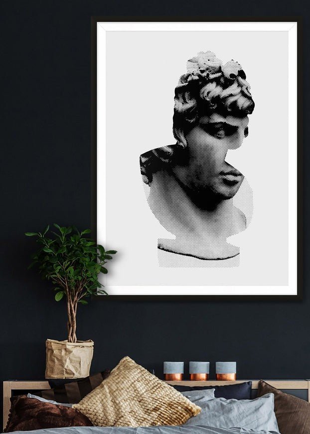 Bust 1 Black and White Print