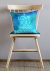 I Love You 3000 Blue Neon Style Cushion