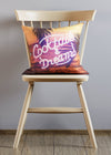 Cocktails And Dreams Neon Style Cushion