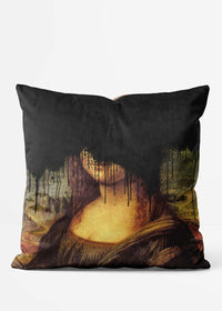 Black Drippy Mona Cushion