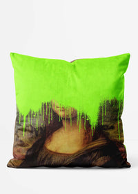 Green Drippy Mona Cushion