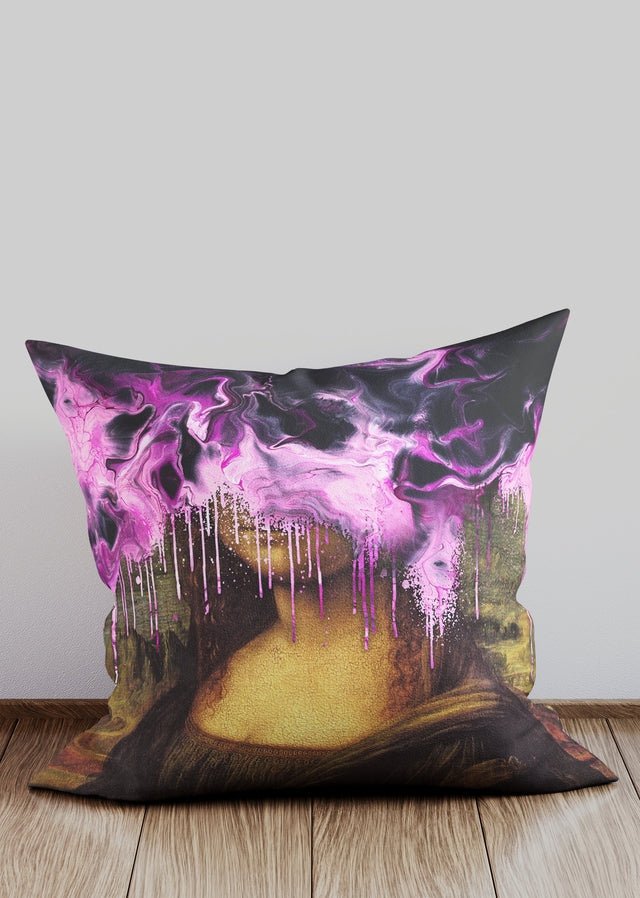 Pink Gloop Drippy Mona Cushion