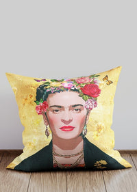Frida Kahlo Gold Cushion