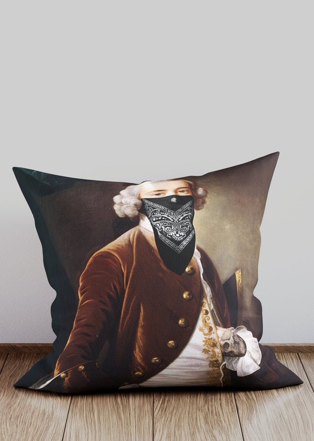Gang Portrait Male Altered Art Cushion