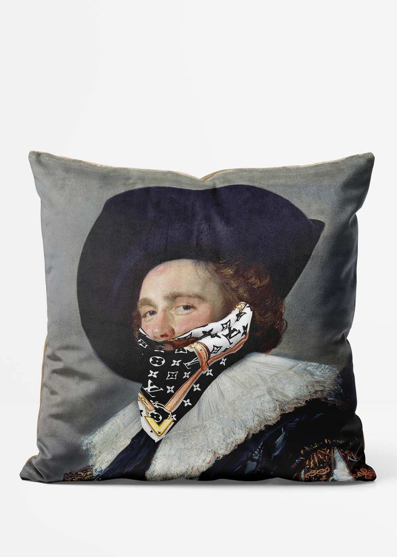 Gang Portrait Louis Vuitton Altered Art Cushion