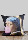 Girl Blowing Bubble Altered Art Cushion