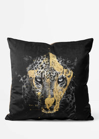 Gold Leopard Animal Cushion