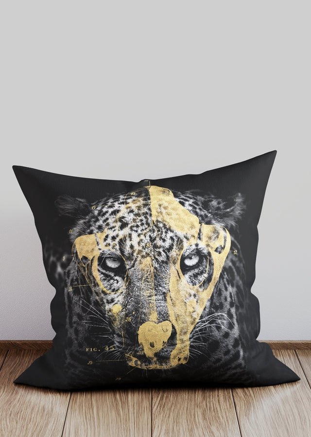 Gold Leopard Animal Cushion
