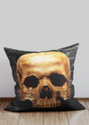Gold Skull Black Marble Cushion