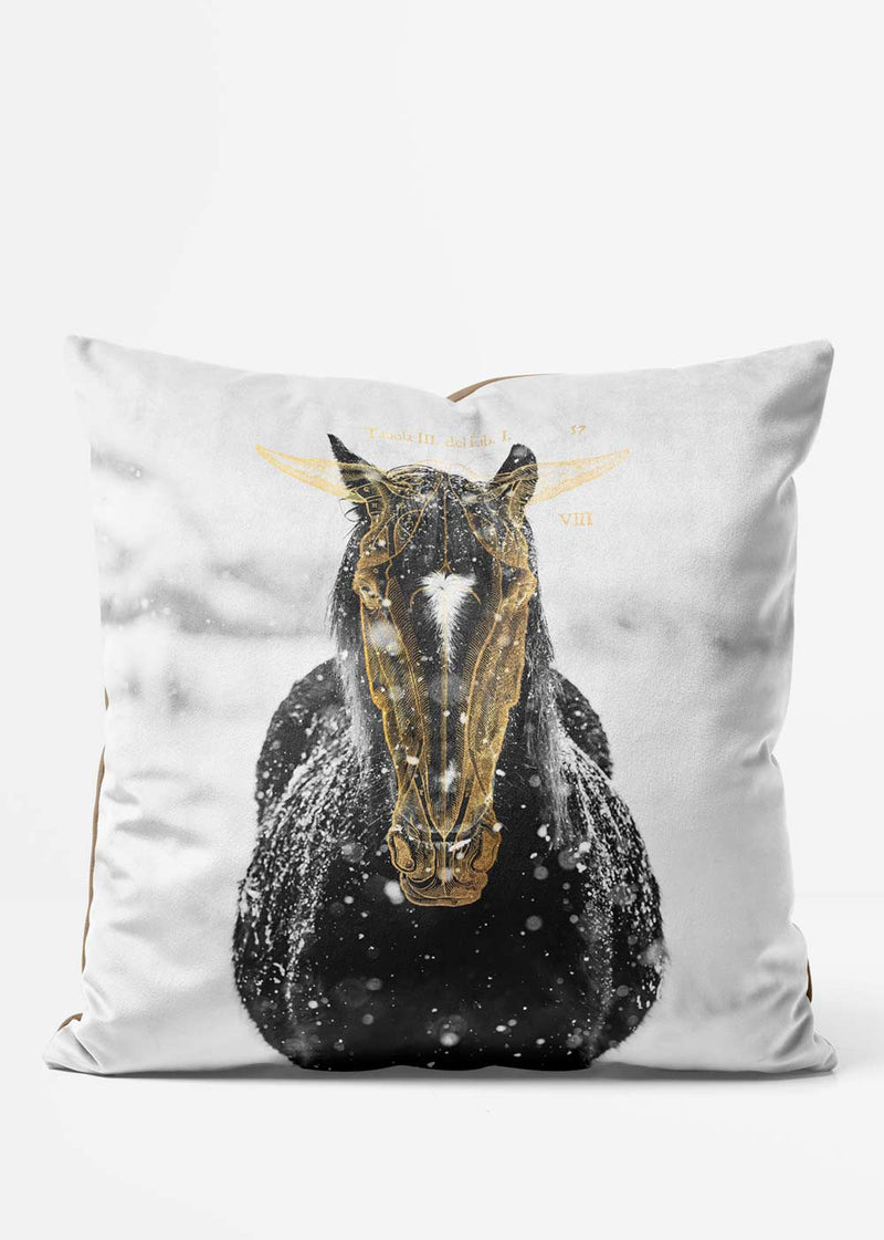 Gold Horse Cushion