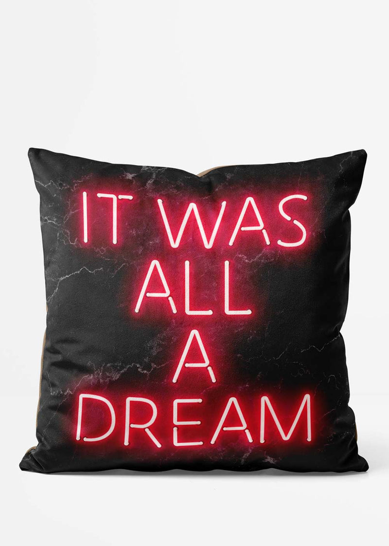 It Was All A Dream Notorious BIG Quote Neon Cushion