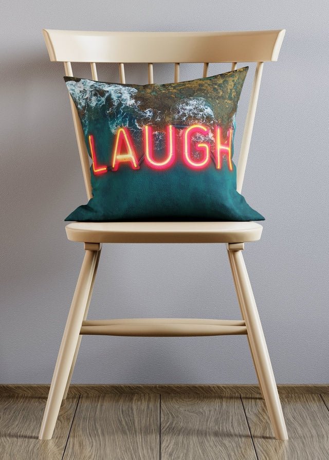 Laugh Neon Ocean Cushion