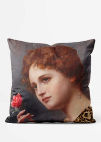 Leopard Print Lady Cushion