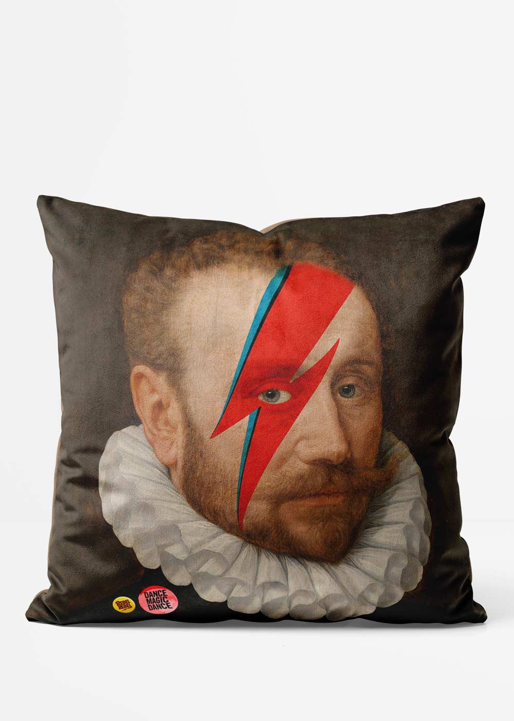 Rebel Bowie Altered Art Cushion