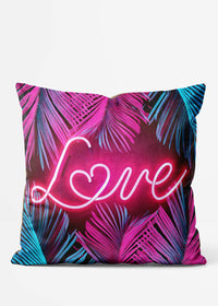 Neon Tropical Love Cushion