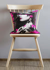 Pink Spraypaint Graffiti Model Cushion