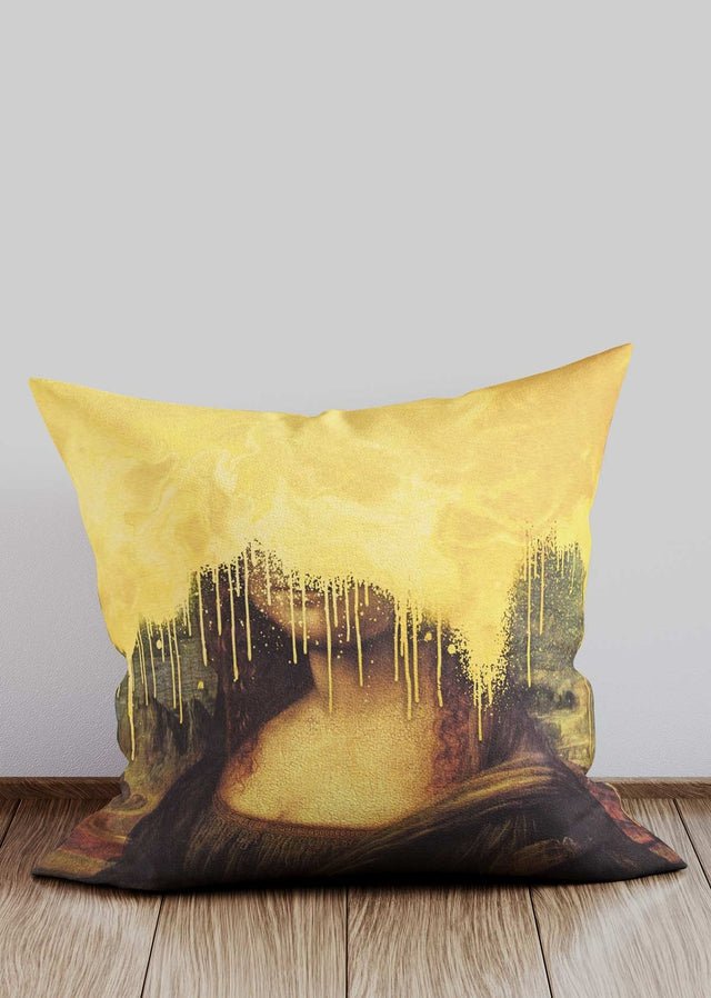 Gold Drippy Mona Cushion