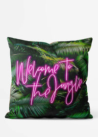 Welcome To The Jungle Tropical Print Cushion