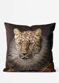 Leopard Queen Altered Art Cushion
