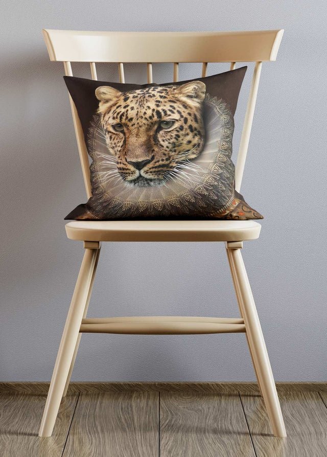 Leopard Queen Altered Art Cushion