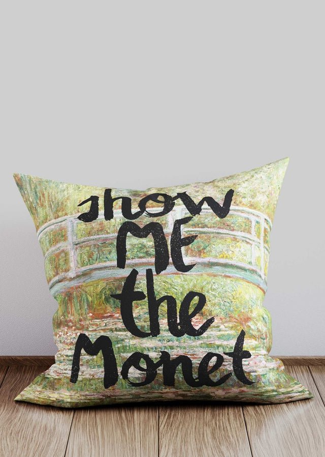 Show Me The Monet Altered Painting Cushion