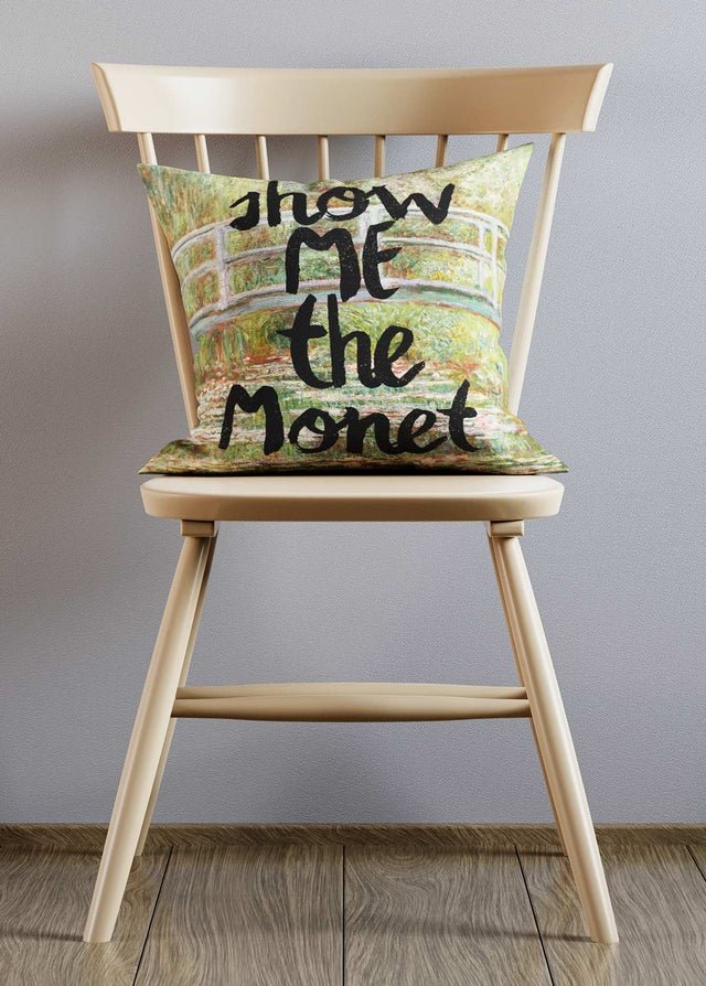 Show Me The Monet Altered Painting Cushion