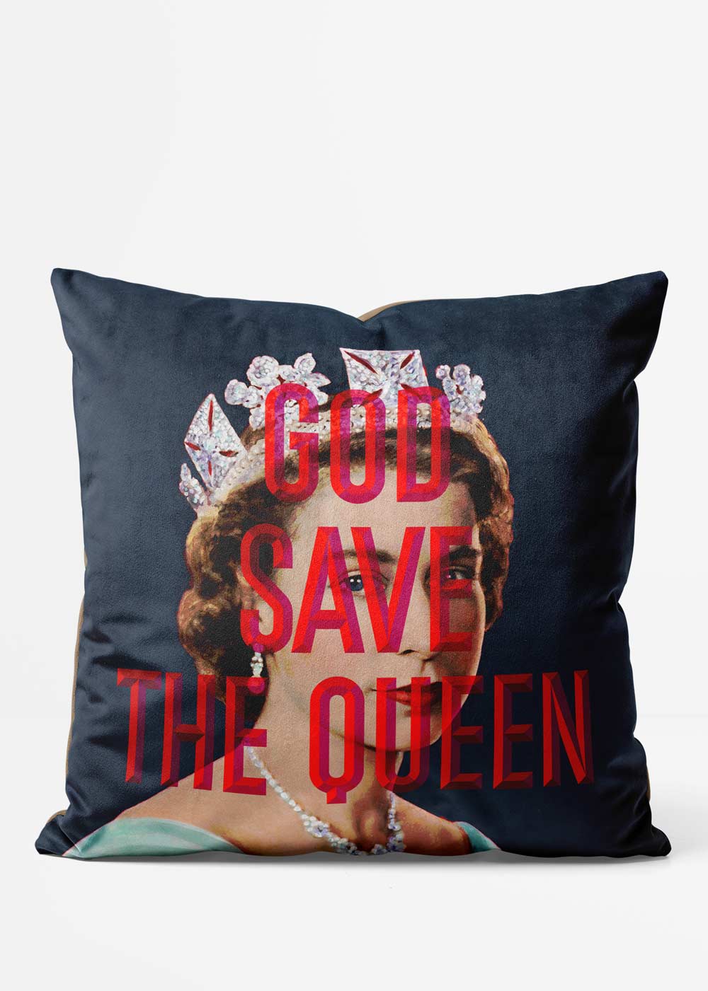 God Save The Queen Jubilee Cushion-InkAndDrop