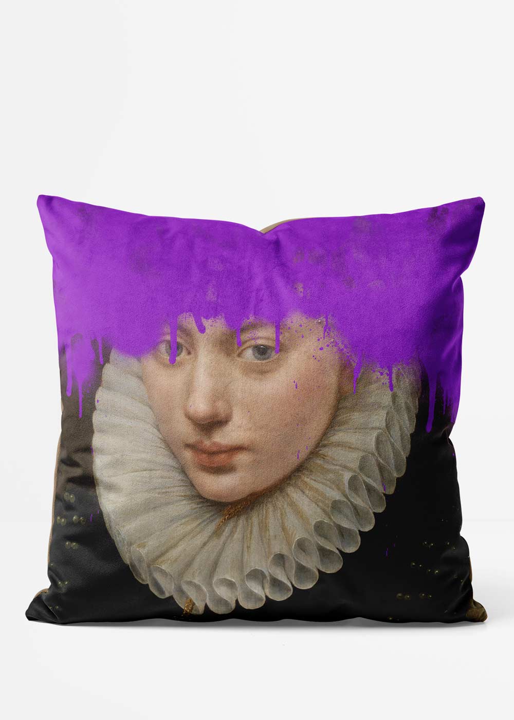 Paint Dripping Portrait Cushion