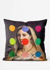 Modern Art Dot Painting Portrait Cushion