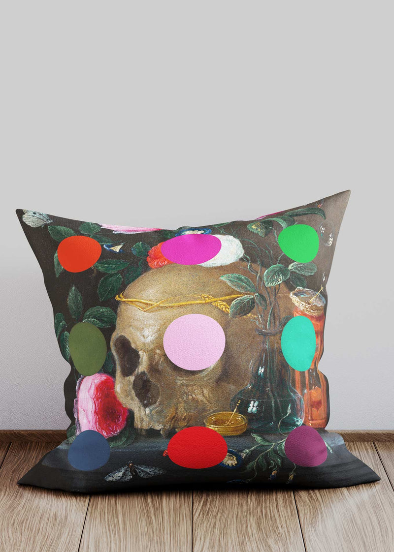 Modern Art Dot Painting Still Life Cushion