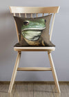 Frog Head Portrait Cushion