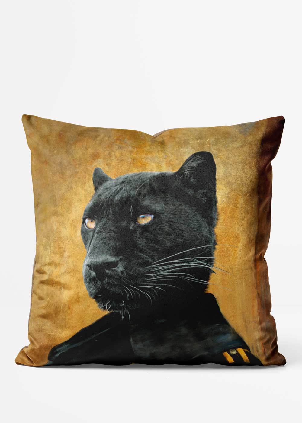 Panther Head Portrait Cushion