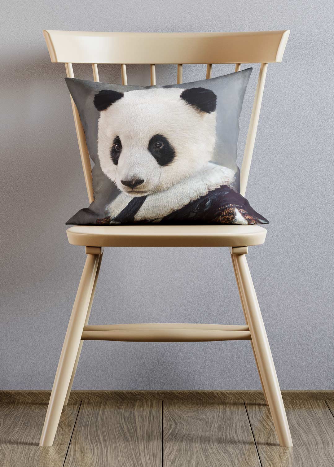 Panda Head Portrait Cushion