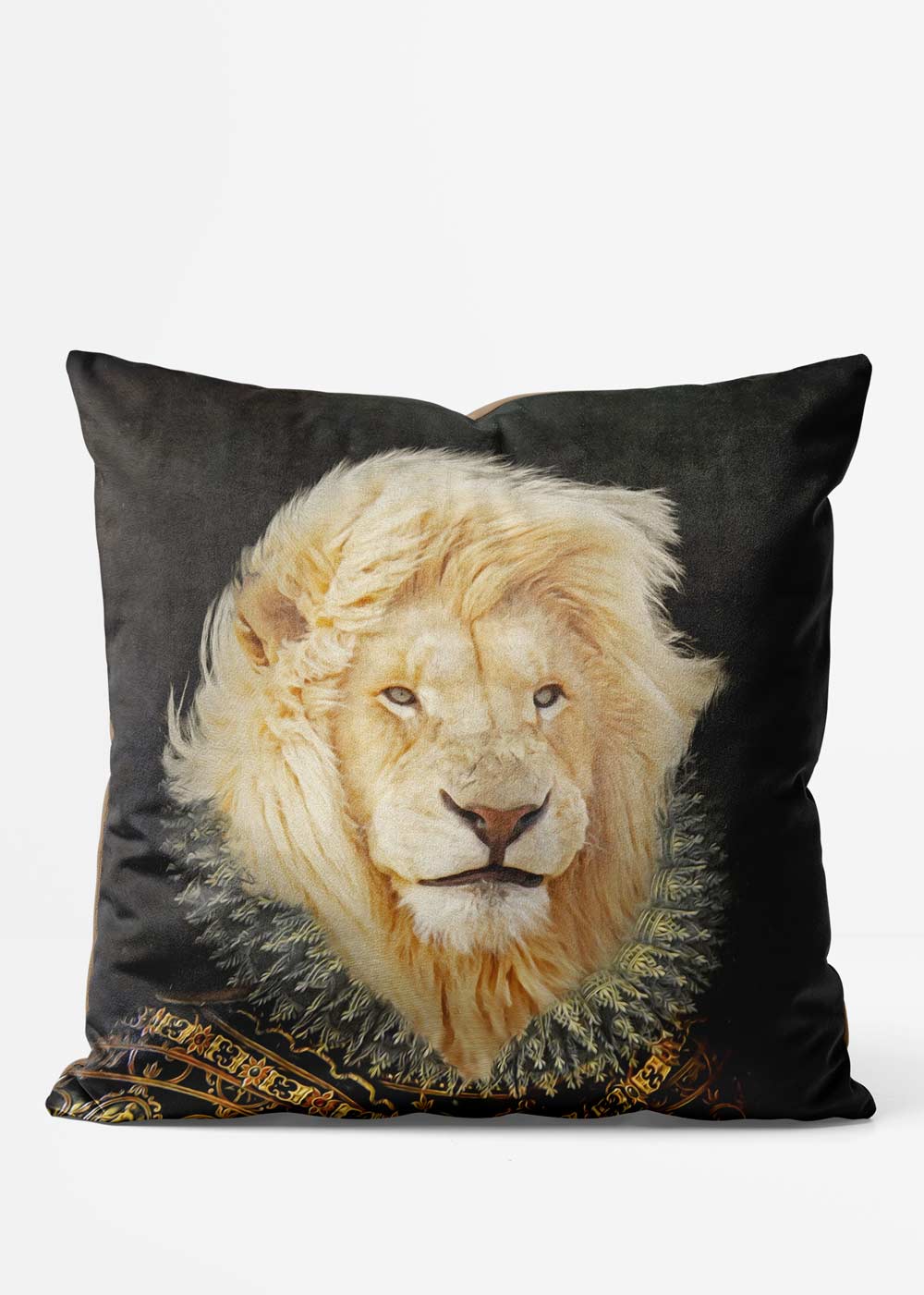 King Lion Head Portrait Cushion