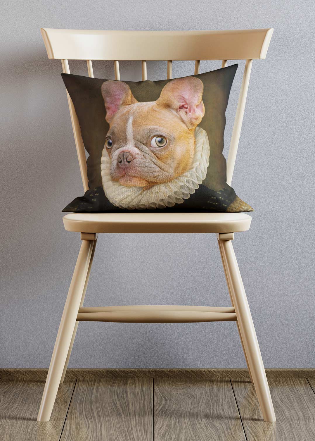 French Bulldog Head Portrait Cushion