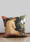 Naked Portrait Painting with Fowers Cushion