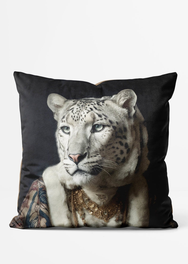 Snow Leopard 1 Animal Portrait Cushion