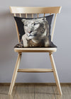 Snow Leopard 1 Animal Portrait Cushion