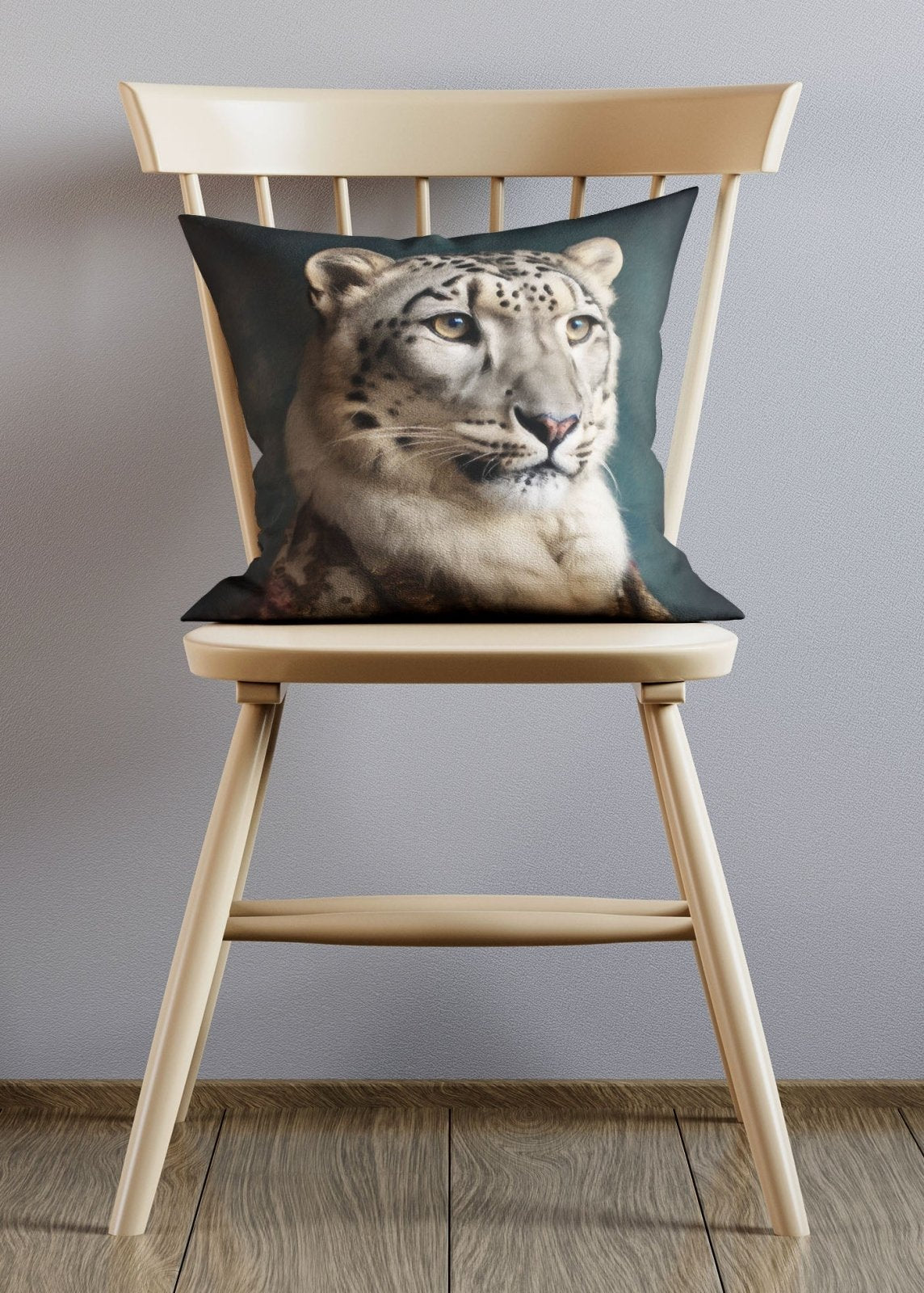 Snow Leopard 2 Animal Portrait Cushion