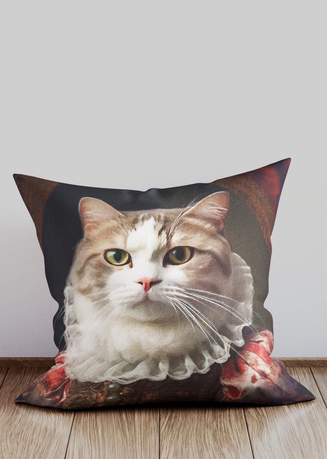 Cat Lady Animal Portrait Cushion